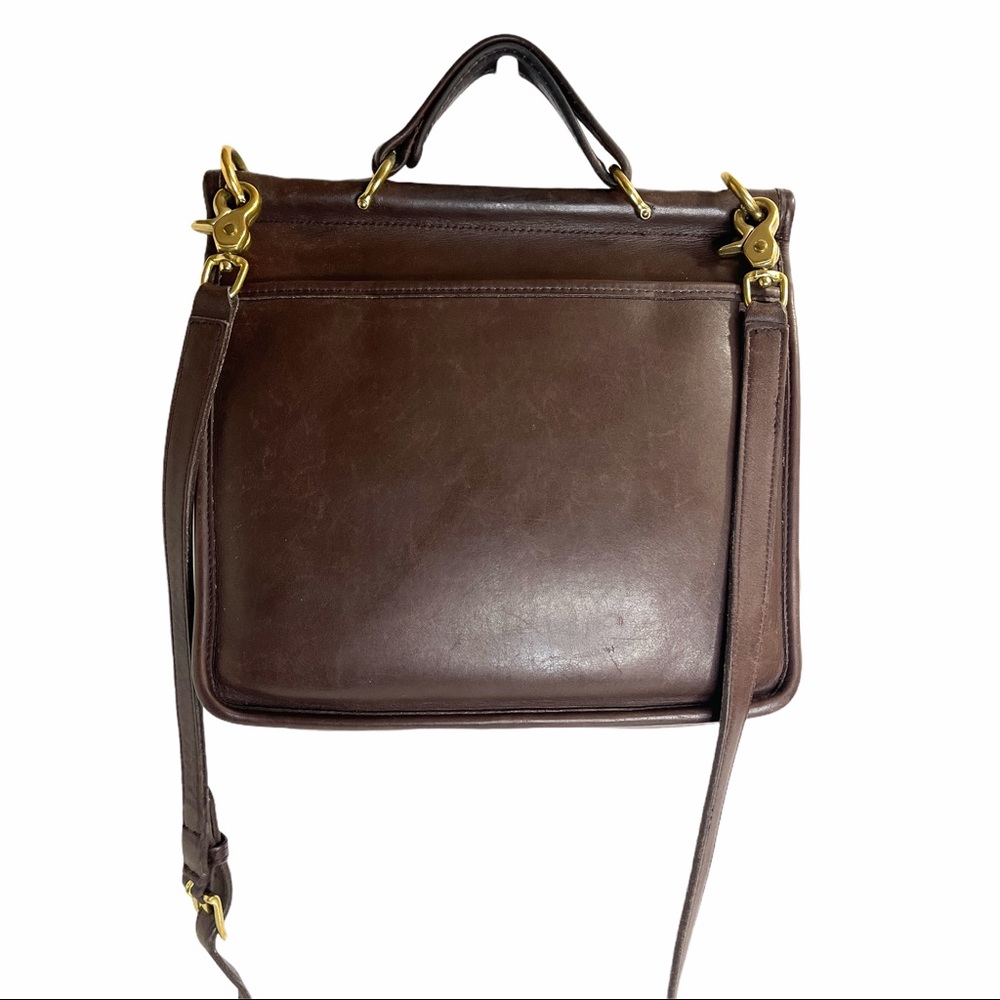 Coach Brown Leather Crossbody Satchel - Picture 3 of 9
